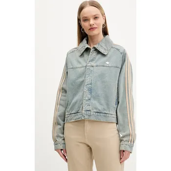 Dámská casual bunda Džínová bunda adidas Originals Premium Essentials modrá barva, přechodná, JY2872 50J, vel. XS