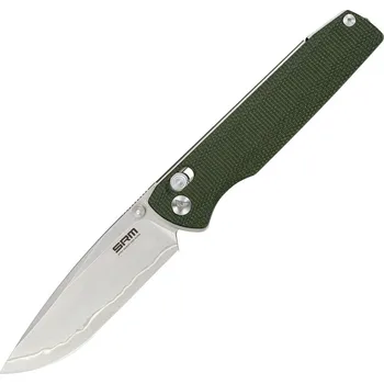 kapesní nůž SRM Knives SRM Terrier Laminated 140Cr Green, Micarta