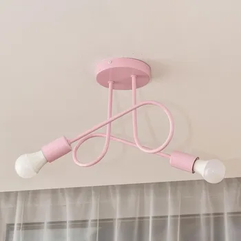 Přisazený lustr OXFORD 2xE27/15W/230V růžová