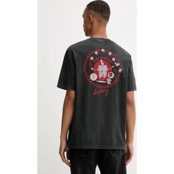 Pánské tričko Bavlněné tričko Iceberg F026.6335 šedá 90Y, vel. S