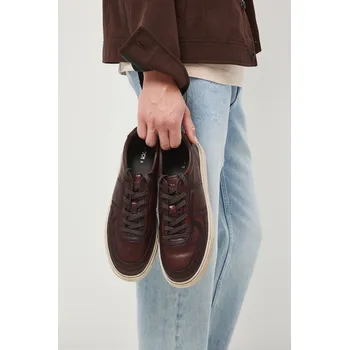 Pánská obuv Kožené tenisky Medicine RW25-OBM315 hnědá 88X, EUR 41