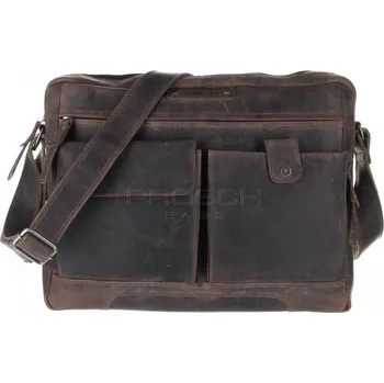 Kožená taška Greenburry Revival 1963-22 hnědá