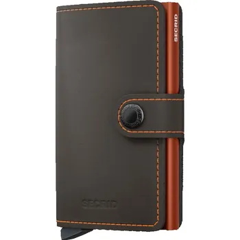 Peněženka Miniwallet Secrid Matte Truffle/Orange