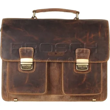 Pánská aktovka Kožená aktovka Greenburry 1710-25 hnědá