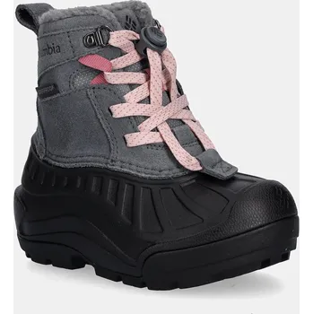 Dívčí sněhule Dětské semišové sněhule Columbia CHILDREN S POWDERBUG ALPINE šedá barva, 2128882 90X, EUR 29