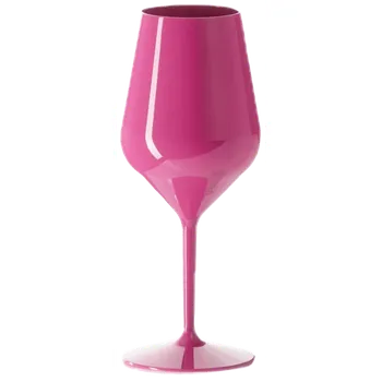 Sklenice Venetto Nerozbitná sklenice na víno růžová 460ml