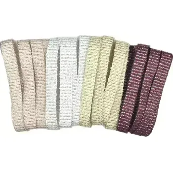 Stuha Stuha rypsová ANTVERPEN set 4ks 15mm x 2m (12,-Kč/ks) (Stuha rypsová, stříbrně a zlatě prošívaná, s vetkaným vlascem v obou okrajích, set 4ks)