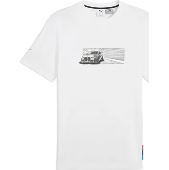 Pánské Tričko s krátkým rukávem PUMA BMW MMS CAR GRAPHIC TEE 63062402 – Bílá S