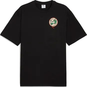 Pánské tričko Pánské Tričko s krátkým rukávem PUMA GRAPHICS SUPER PUMA RELAXED TEE 62963901 – Černá XL