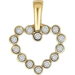 Diamantový přívěsek srdce Casey ze žlutého zlata DNN2544PGYD