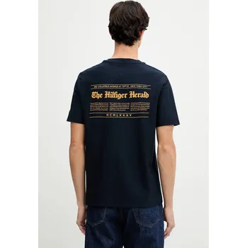 Bavlněné tričko Tommy Hilfiger MW0MW40008 námořnická modř 59X, vel. S