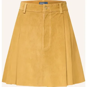 Dámská sukně Polo Ralph Lauren Dámská Kožená Sukně, zlatá, 40