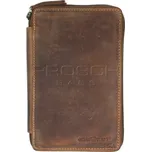 Kožený penál dvoupatrový GREENBURRY 1573-25 hnědý