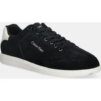 Pánská obuv Semišové tenisky Calvin Klein LOW CUPSOLE LACEUP SU HM0HM01946 černá 99X, EUR 42