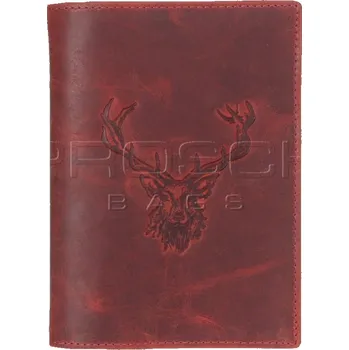 Peněženka Kožená dokladovka Greenburry 328B-RS-26 červená