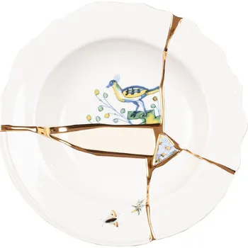 Talíř Hluboký talíř KINTSUGI 1 Seletti 22 cm bílý