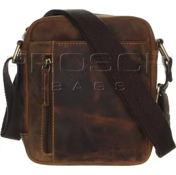 Pánská aktovka Pánská kožená taška Greenburry 1556-25 hnědá