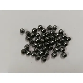 Dětské navlékací korálky Voskované perly 4mm - tmavě šedé - 45ks