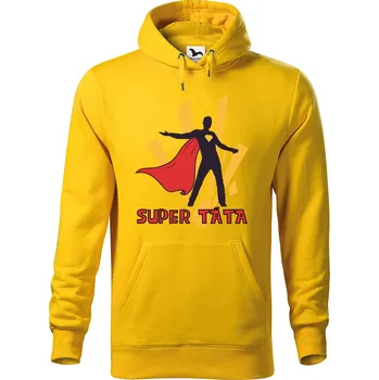 Pánská mikina DOBRÝ TRIKO Pánská mikina s potiskem Super táta Velikost pánské mikiny: S, Barva: Žlutá