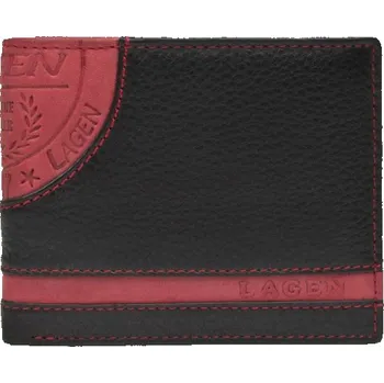 Peněženka Kožená peněženka LAGEN LG-1812 černá/červená
