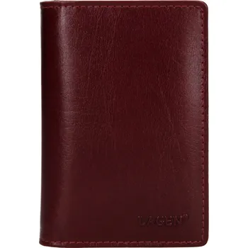 Peněženka Kožená dokladovka LAGEN V-60 tmavě červená