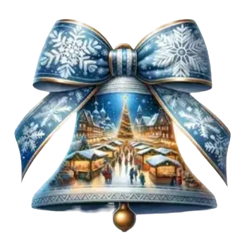 Vánoční dekorace Nažehlovací obrázek - vánoční zvonek V (23,0 x 22,7 cm)