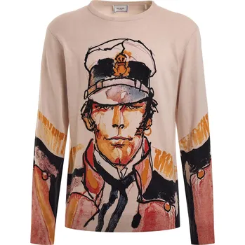 Pánský svetr Pánský Svetr GUESS CORTO MALTESE PRINTED SWTR M3RR36Z35Q0-G9L9 – Šedá L