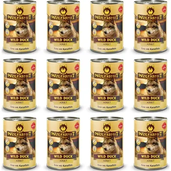 Krmivo pro psa WOLFSBLUT Wild Duck Duck with potatoes - vlhké krmivo pro psy - 12x395g