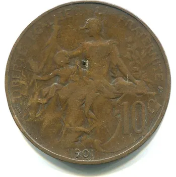 FRANCIE. 10 centimes 1901.
