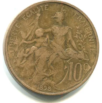 FRANCIE. 10 centimes 1898..