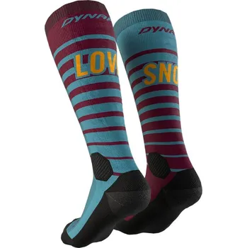 Pánské ponožky Ponožky DYNAFIT FT GRAPHIC SK burgundy/8070 SNOW 43-46