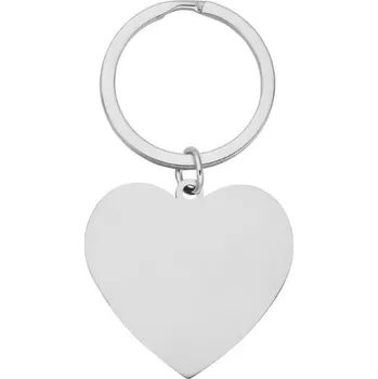 316Steel Přívěsek na klíče ve tvaru srdce z nerezové oceli – Váš osobní symbol + možnost gravírování