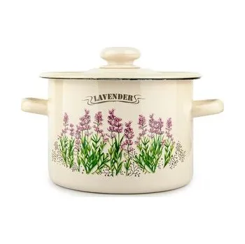 Hrnec HRNEC S POKLICÍ SMALT 4,5L, LEVANDULE
