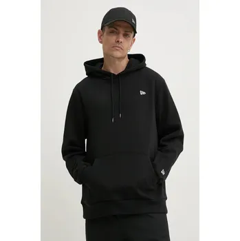 Pánská mikina Mikina New Era pánská, černá barva, s kapucí, hladká, 60416735 99X, vel. M