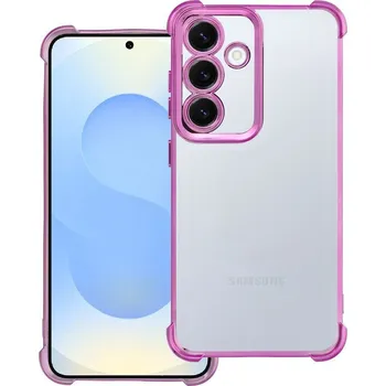 Pouzdro na mobilní telefon OEM Pouzdro ANTISHOCK ELECTRO SAMSUNG Galaxy S25 růžové