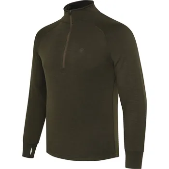 Pánský svetr Beretta Pánský svetr Glider Merino Half Zip Velikost: M Green Moss