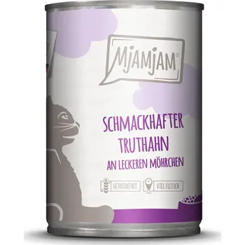 Krmivo pro kočku MjAMjAM – pochoutkový krocan s lahodnou mrkvičkou 6× 400 g