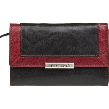 Peněženka Dámská kožená peněženka LAGEN LN1498M černočervená