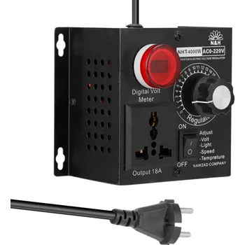 Měnič napětí SCR regulátor napětí AC220V s plynulou regulací výkonu, LCD displejem a otočným kolečkem 11,5 x 10 x 8,3 cm Elektronický ovladač