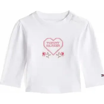 Pánská móda Kojenecké tričko s dlouhým rukávem Tommy Hilfiger KN0KN02057.9BYA bílá 00X, vel. 68