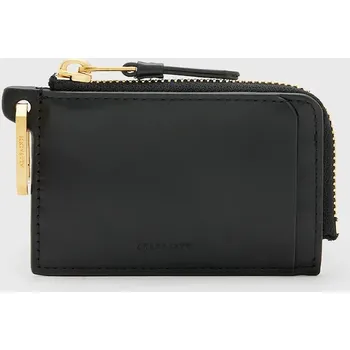 Peněženka Kožená peněženka AllSaints REMY dámská, černá barva, W235XA 99X, vel. ONE SIZE