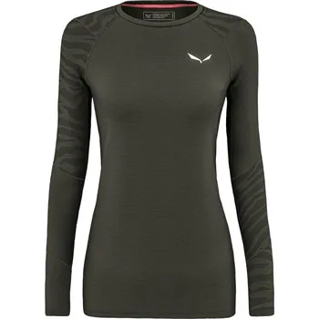 Dámské tričko Dámské funkční triko SALEWA CRISTALLO WARM AMR TEE W dark olive M
