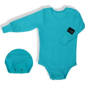 ESITO | Rostoucí body žebrované Color Turquoise - tyrkysová / 74 - 80