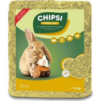 Podestýlka pro hlodavce Chipsi podestýlka pro hlodavce Farmland, přírodní sláma 2 × 4 kg