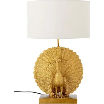 Čtecí lampička Stolní lampa ve zlaté barvě s textilním stínidlem (výška 58,5 cm) Peacock – Bloomingville ID_1796496