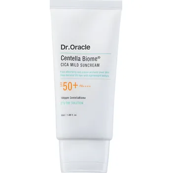 Pleťový krém Zklidňující pleťový krém s ochranným faktorem - Dr. Oracle Centella Biome Cica Mild Suncream SPF50+/PA++++