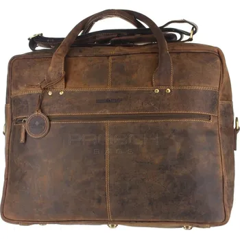 Kožená taška Greenburry Officebag 1742A-25 hnědá
