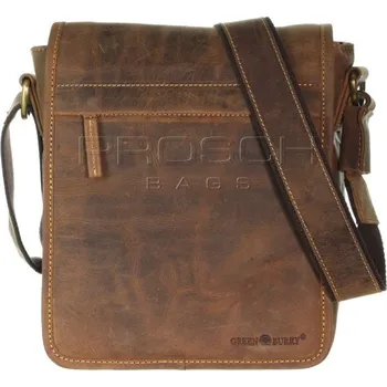 Kožená taška Greenburry 1748A-25 hnědá