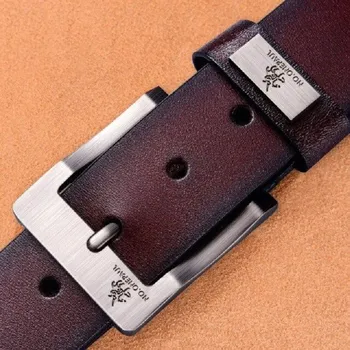 Opasek Pánský kožený pásek L265 kávová 125 cm 3