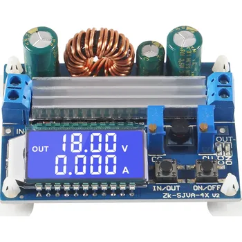 Měnič napětí Měnič napětí DC-DC 5,5–30V na 0,5–30V Nastavitelný Regulátor s LCD displejem Modul napájení Převodník 180kHz 66x48x21mm